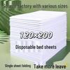 100-pack Förtjockade Vattentäta Oljebeständiga Engångslakan med Hål - Non-woven, Andningsbara för Salonger och Massage.