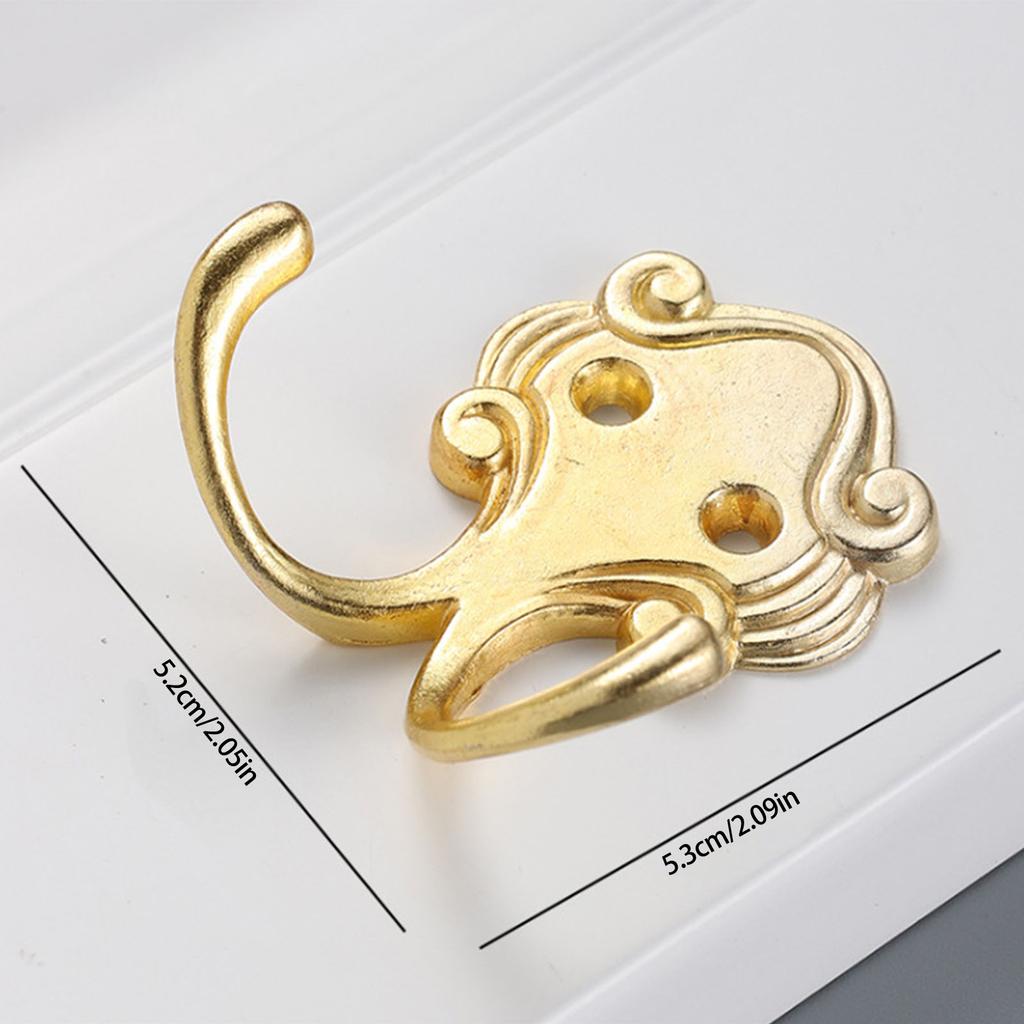 Crochets de Manteau Métalliques Vintage 8 Pièces Muraux Robuste Double Patère Installation Simple pour Maisons & Bureau