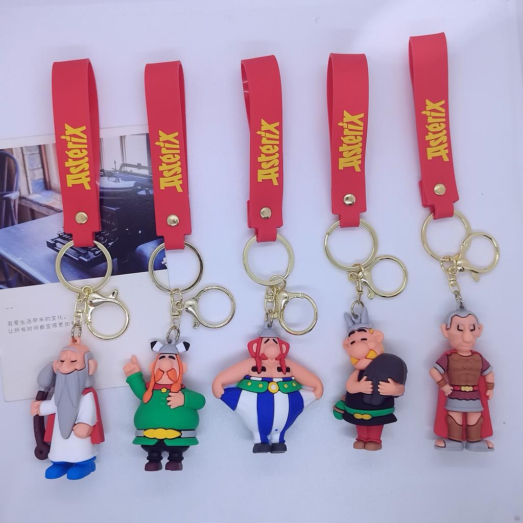 New Creative Cartoon Gaul Hero Keychain Bag Car Keychain Accessories Gift Wholesale Toys Anime Cartoon Frind Personalized Gifts