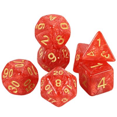 Ensemble de dés Toile d'araignée unique Dés de jeu polyédriques pour RPG de table et jeu de société