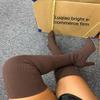 Damskie buty za kolano Zimowe za kolano Dzianinowe Elastyczne Skarpetki Buty Ciepłe Seksowne Szpilki Obcasy Szpiczaste Długie Buty 35-43 botas mujer