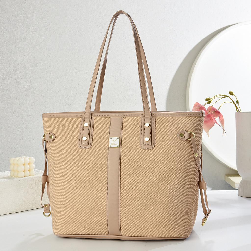 Minimalist Designer Ladies Tote With Zippered Compartments And Top Handle