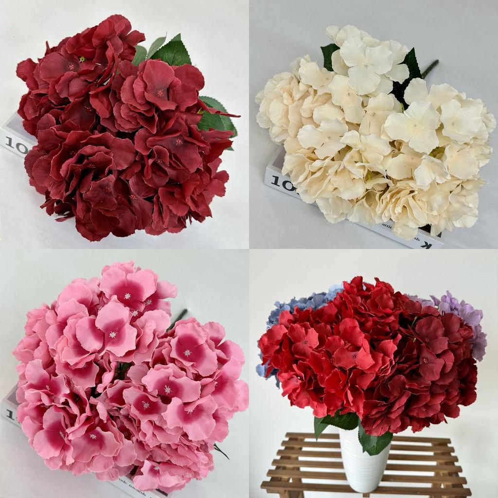 Romantic Garden Silk Flower Bouquet With Large Petals For Wedding Decor And Photography