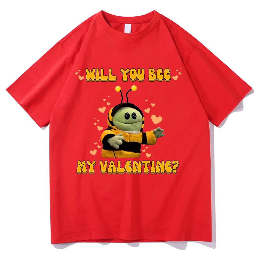 Nanalan Will You Bee My ValentineT Shirt Kawaii Wonderful Girl Men/Women Harajuku Aesthetic Tshirt Unisex Streetwear Cotton Tees
