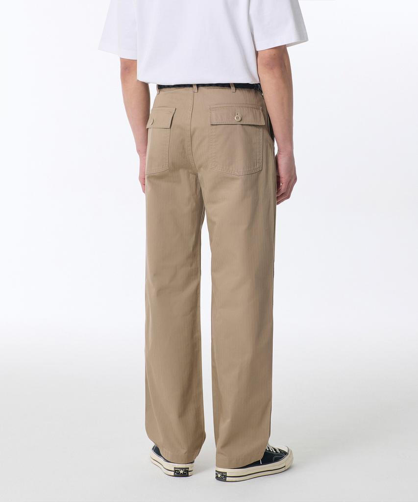 Musinsa Standard Cotton Herringbone Replica Fatigue Pants [Beige]