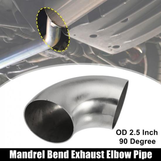 1 Pcs OD 2.5 90 Degree 1.2mm Thickness Bend Tube Exhaust Elbow Pipe for Car