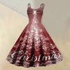 Women's Stylish Casual Sleeveless Round Neck Dress with Christmas Print for Holiday Party