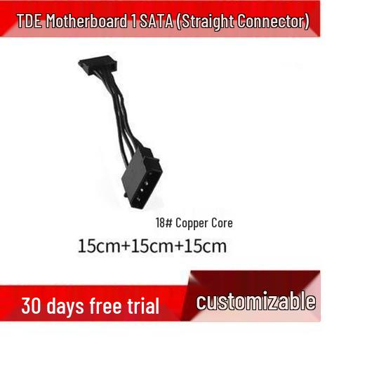 Large 4-Pin IDE to 5-Port SATA Hard Drive Expansion Cable
