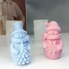 New Cute Hat Scarf Snowman Candle Silicone Mold Hold Snowflake Christmas Tree Plaster Soap Resin Mould HOME Decor Gift