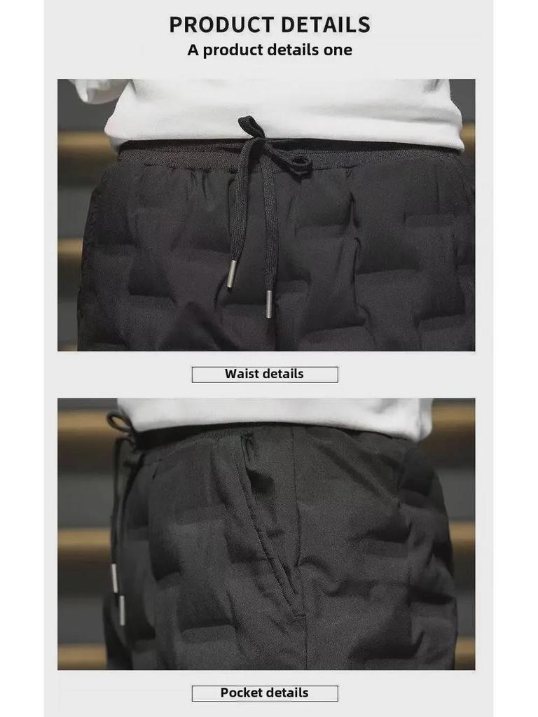 Men's Winter Thick Velvet Outdoor Pants for Seniors - Warm, Loose-Fit, Large Size.