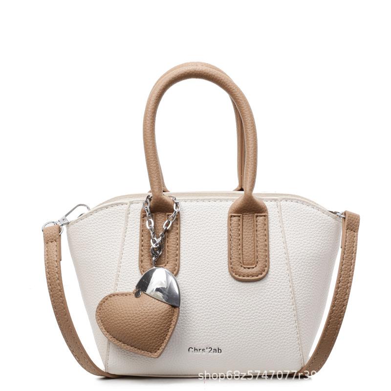 Trendy portable bucket bag 2025 summer new ins simple Auruofeng shoulder bag niche fashion messenger bag