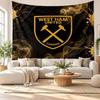 West Ham United Fußball Wandteppich, Wandbehang aus weichem Stoff, Dekorative Kulisse für Schlafzimmer Heimwandkunst