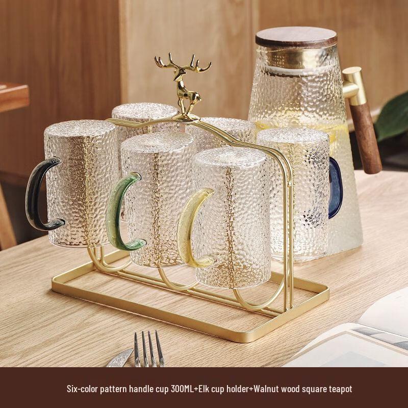 

TXRMDX Japanese Hammered Glass Cup Set