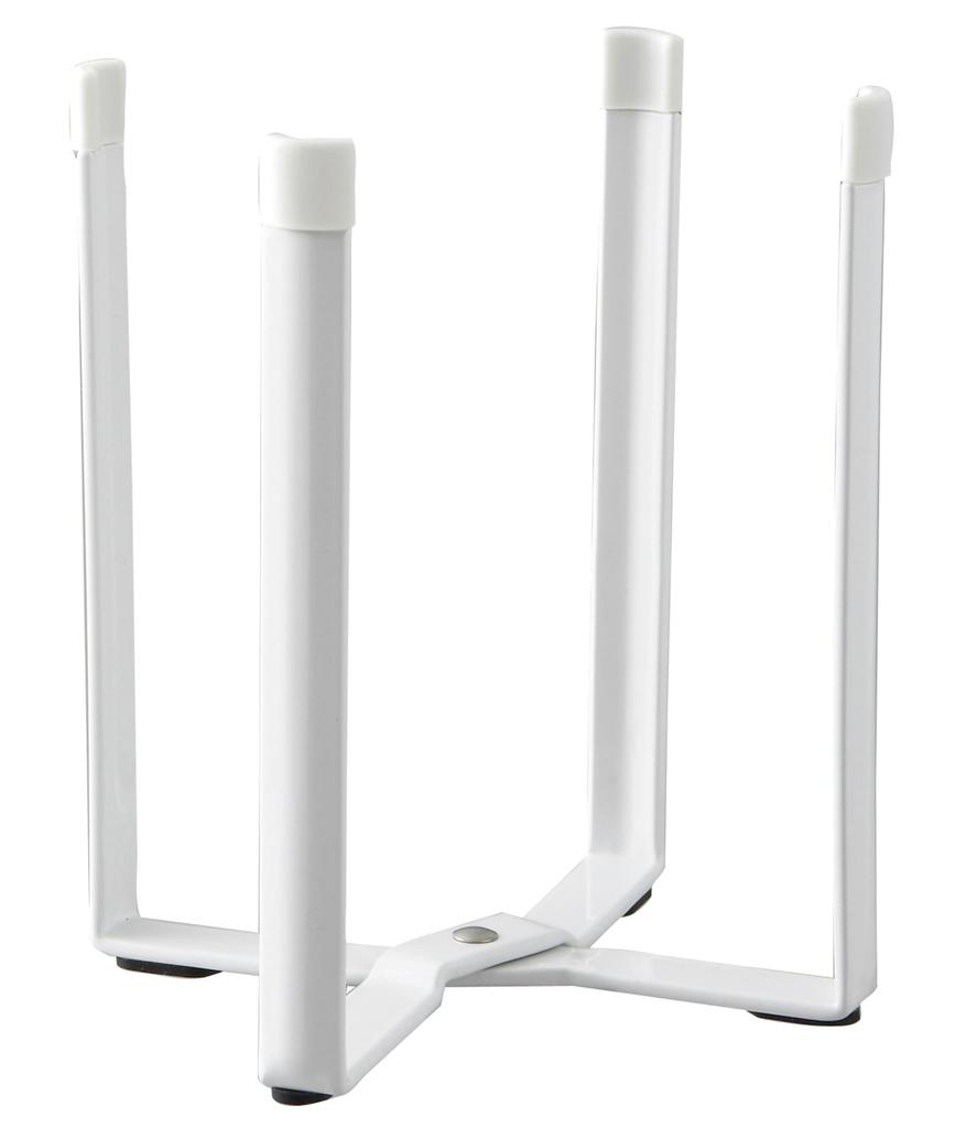 Yamazaki Tower Plastic Bag Eco W12 x x Tabletop Trash Can with Triangular Corner and Slim Model 6787 Holder, White, Approx. D9.5 H16.5cm, Drainer,