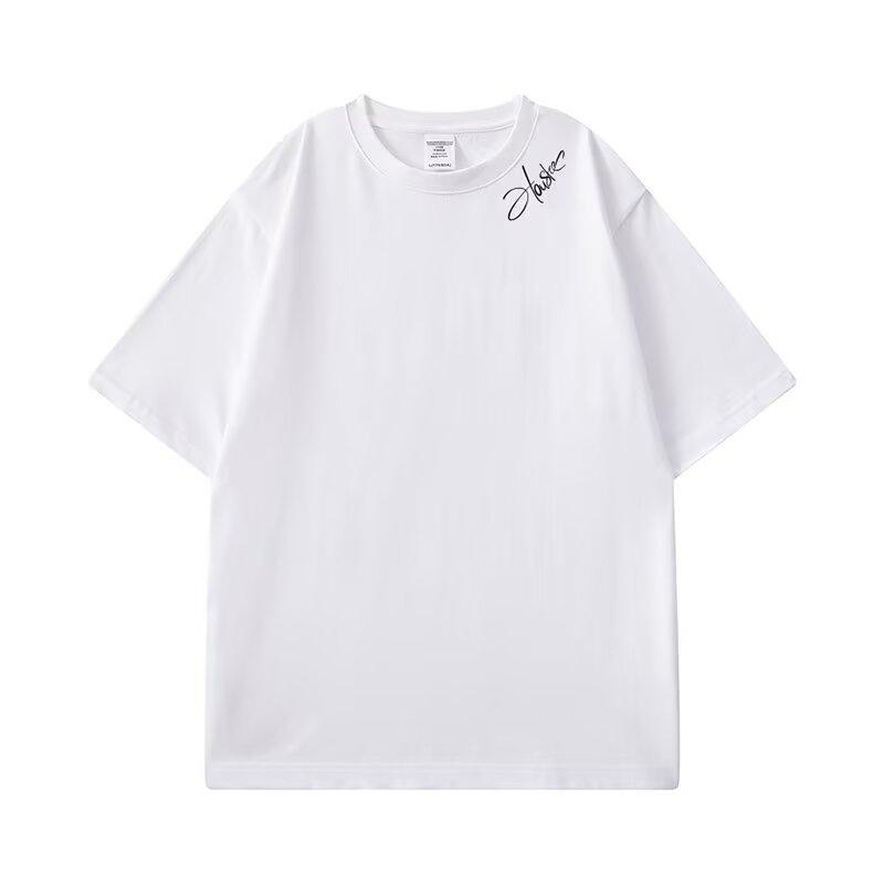 

Мужская летняя универсальная футболка с коротким рукавом, простая футболка с рукавом до локтя, модная свободная повседневная футболка 3XL белый