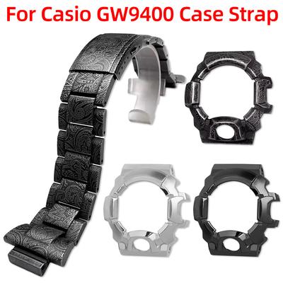 GW9400 Modified Metal Case Strap For Casio G-SHOCK GW-9400 Mod Kit Men's Stainless Steel Watch Bezel Band Bracelet Accessories