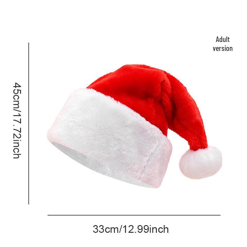 Festive Plush Christmas Hat for Adults & Kids - Perfect for Holiday Parties & Decorations