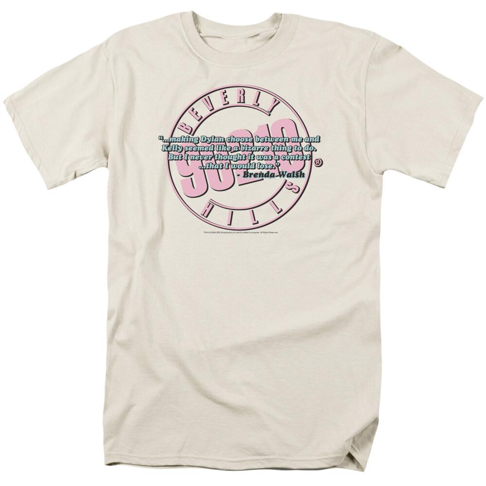 Beverly Hills 90210 To Be Or Not To Be T Shirt Mens Licensed Classic Merch Cream S