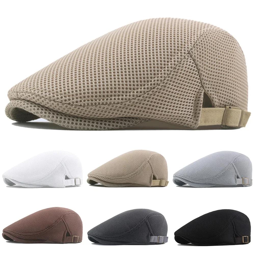 Mens Hat Lightweight And Breathable Mens Summer Ivy Cap Newsboy Beret Ascot Flat Cabbie Hat In Multiple Colors
