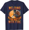 Funny Welder Shirts Men Welding It's Like Sewing With Fire T-Shirt Print T Shirt Prevalent Tops & Tees Cotton Men Leisure