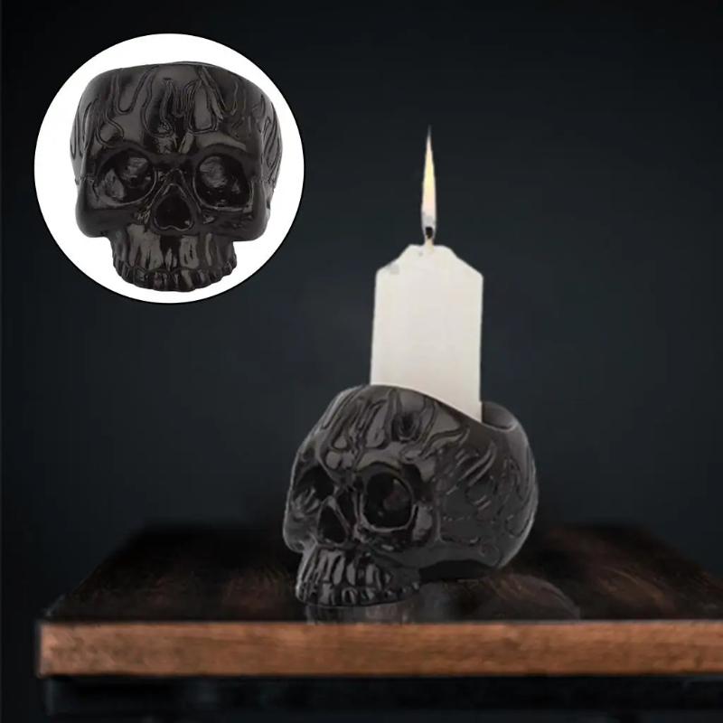 black color Candle Holder Candlestick Figurine Halloween christmas