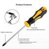 1Set Magnetic Screwdriver Set Magnetic Tips Yellow Manual Repair Tool Kit Handy Bucket Cushion Handle