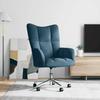 Vidaxl Armchair, Blue, Upholstered In Velvet