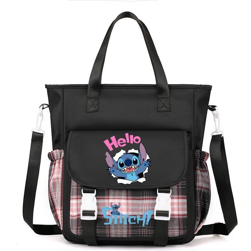 Lilo Stitch Kids Canvas Shoulder Bag With Colorful Print For Daily Use