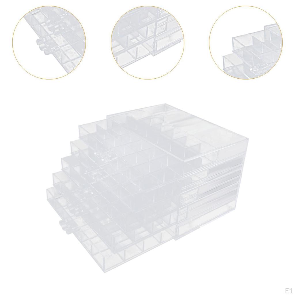Schmuckaufbewahrungsbox aus Acryl 120 kleine Fächer Schmuckaufbewahrungskoffer für
