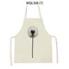 Tropical Plant Aprons for Women Men Sleeveless Kitchen Apron Letters Animal Pattern Pinafore Home Cooking Baking Cleaning Tools