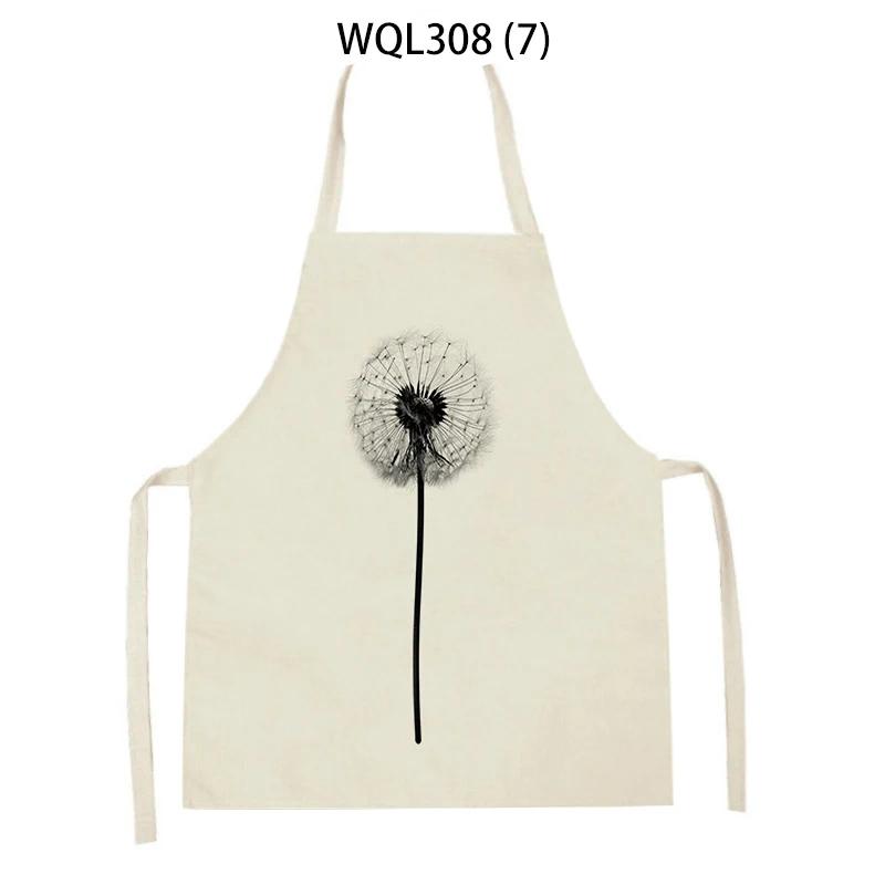 Tropical Plant Aprons for Women Men Sleeveless Kitchen Apron Letters Animal Pattern Pinafore Home Cooking Baking Cleaning Tools