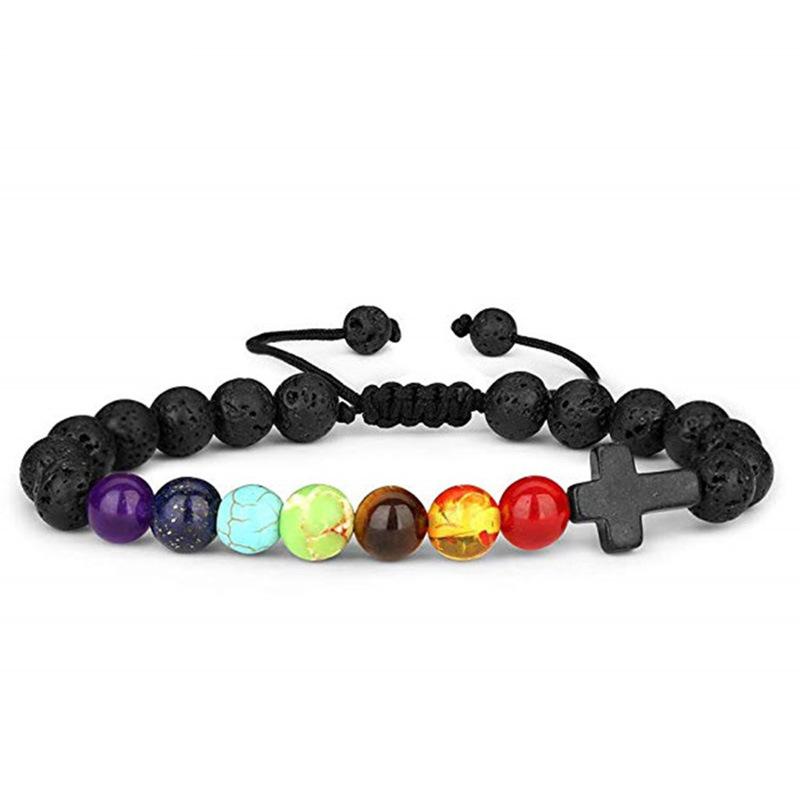 JYL TS Bracelet Cross  Essential Oil Compatible Spiritual Enhances Faith & Calm