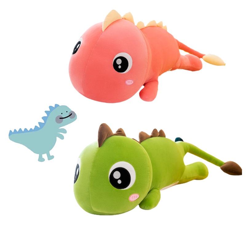 Cute Dinosaur Plush Toy Pillow For Kids Room Decoration Red And Green, 58cm And 75cm