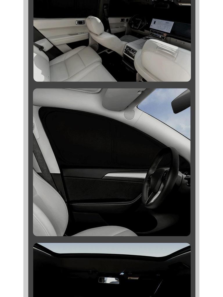 AITO M7/M8/M9 Privacy Sunshade Curtains: Microfiber Velvet, Sun Protection, Heat Insulation, for Car Windows