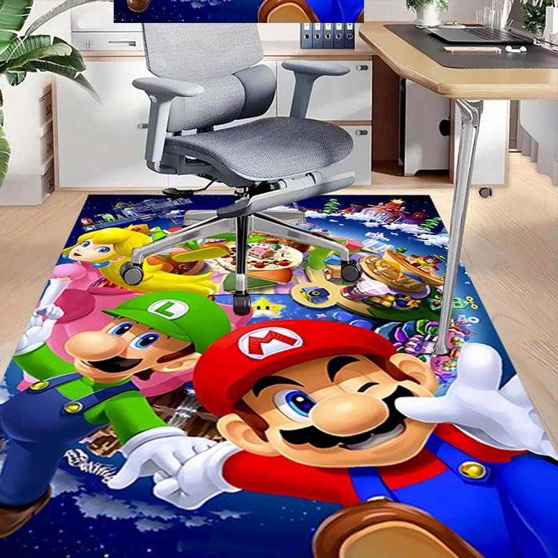 Mario Party Celebration Carpet For Playroom Bedroom Living Room Sofa Home Decorkids Game Area Rug Nonslip Floor Mat