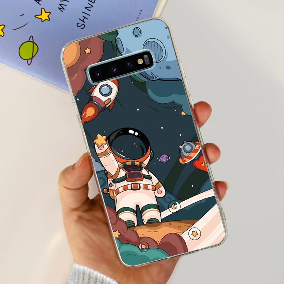 For Samsung Galaxy S10 Lite Plus Case Lovely Astronaut Soft Silicone Phone Cover For Samsung S10 Plus S10e Funda S10+ S 10 Coque