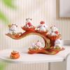 Xile Wufu God of Wealth Figurines for Home and Office Decoration