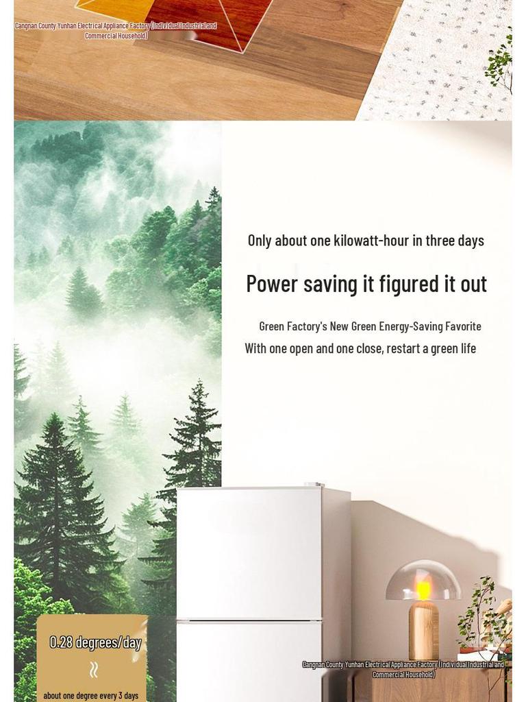 Energieeffizienter kompakter Doppel-Tür Mini-Kühlschrank für Zuhause, Wohnheim oder Büro