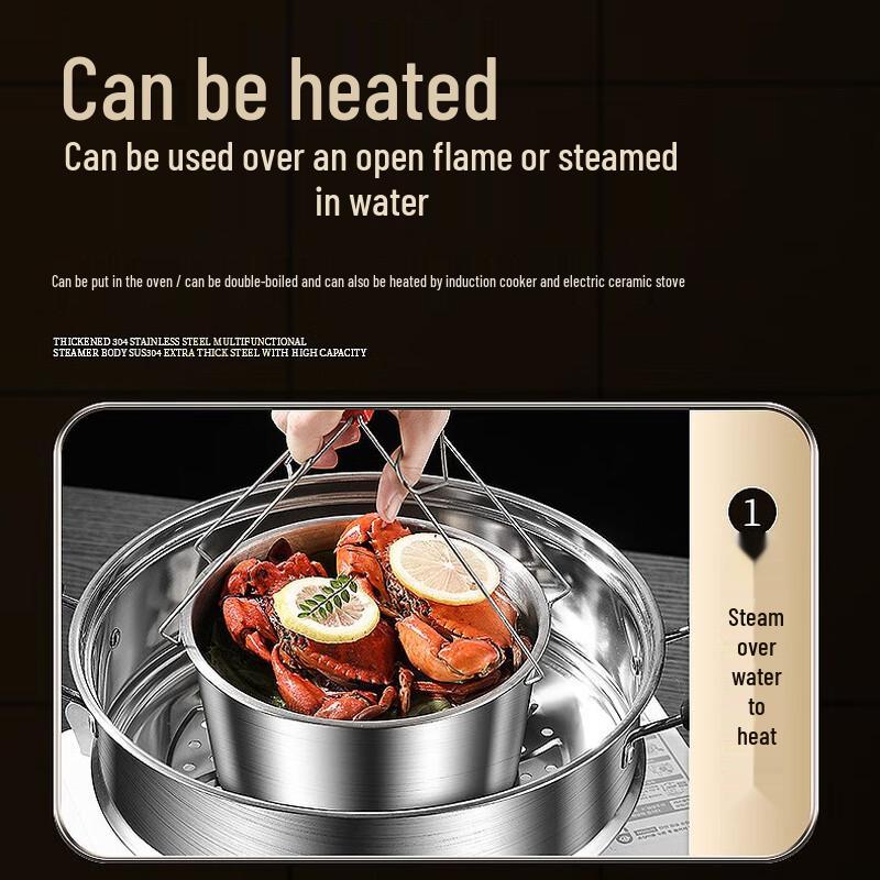 Mishangni 304 Stainless Steel Round Food Storage Container Set