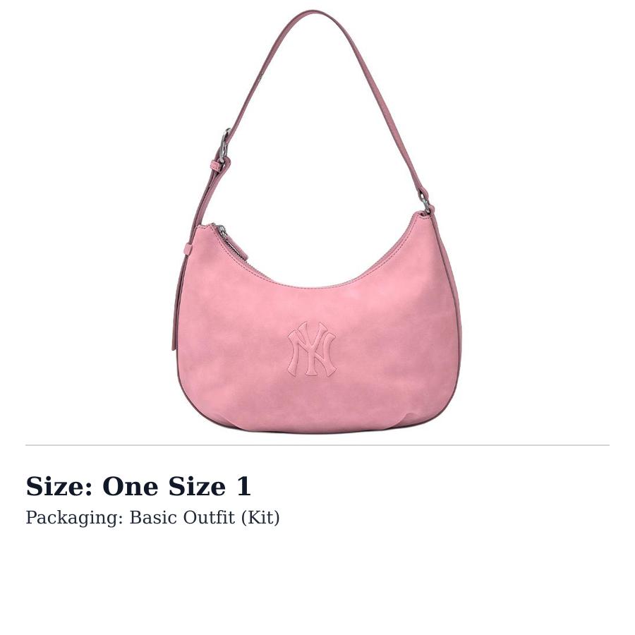 MLB New York Yankees Polyurethane Polyester Shoulder Bag Regular Womens Pink 3ABQSD16N-50PKS One Size 1
