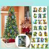Dinosaur Christmas Countdown Calendar With Acrylic Dinosaur Figurines For Holiday Decor