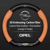 For Opel OPCline ASTRA CORSA INSIGNIA MOKKA VECTRA GTC Tigra Car Carbon fiber Suede Leather Steering Wheel Cover Accessories