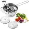 Potato Masher - Navaris - 47369.02 - Stainless Steel - 3 Interchangeable Grids - Manual