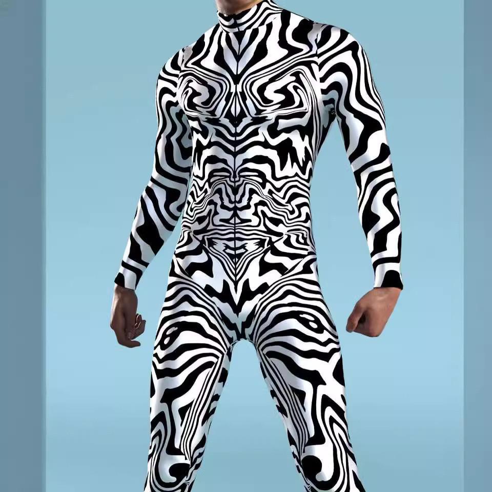 Halloweenský 3D digitálně potištěný body pro dospělé na cosplay a kostýmové párty