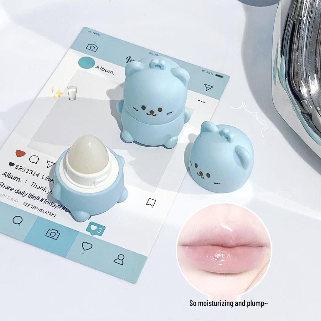 Kekemood Bear Peach Lip Balm: Moisturizing, Nourishing, Hydrating, and Reduces Lip Lines.