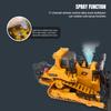 2.4G Rc Alloy Crawler Bulldozer Truck With Spray Sound Lights 9/11Ch Remote Control Engineering Vehicle Kids Toy Christmas Gifts