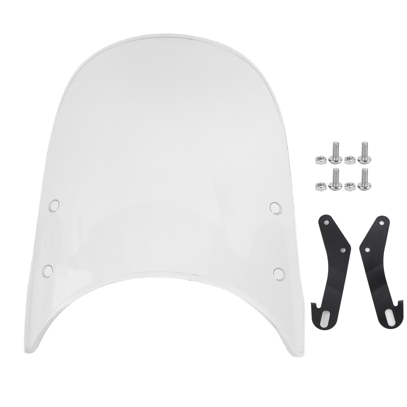 Мотоциклетный дефлектор ветра с защитой от трещин, устойчивый к царапинам, подходит для 57 дюймов Transparent  Transparent