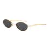 European & American Oval Frame Sunglasses - Fashionable Metal Design, High-End Runway Style