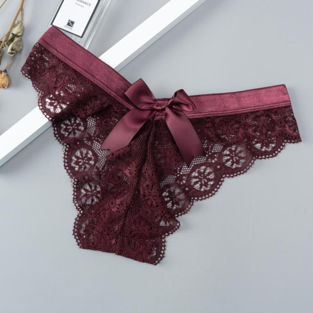 Tanga sexy din dantelă Chiloți cu talie joasă pentru femei Fluture Decupaj transparent Lenjerie de damă Slip de damă Lenjerie de corp pentru femei cu spatele în T
