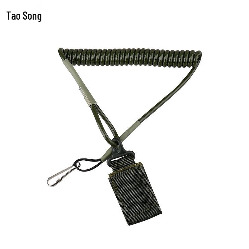 Tactical Spring Gun Keychain Lanyard